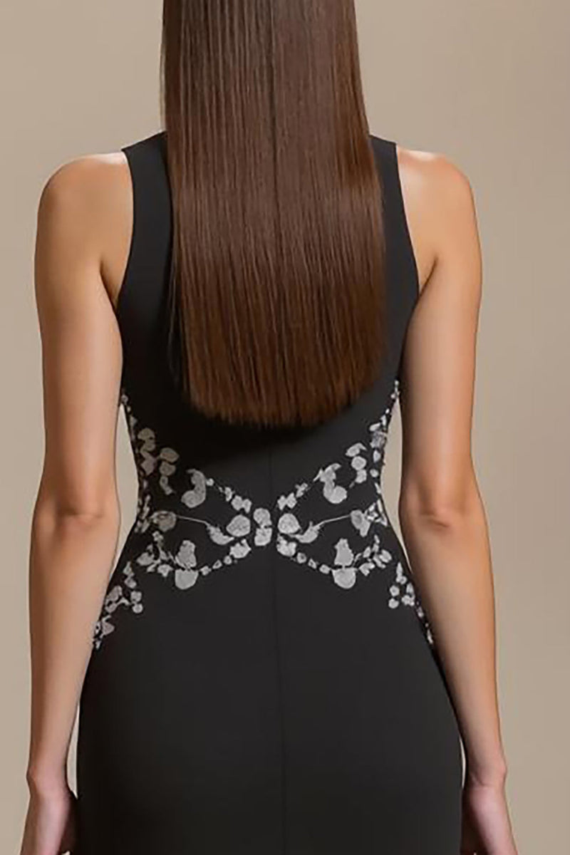 Load image into Gallery viewer, Mermaid Black Long Formal Dress with Appliques