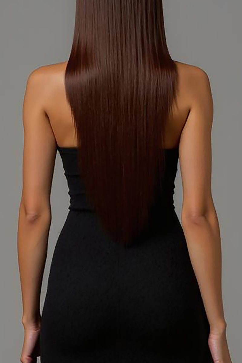 Load image into Gallery viewer, Black Sheath V Neck 3D Flowers Long Formal Dress with Lace