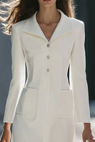 Load image into Gallery viewer, Ivory A Line Single Breasted Midi Blazer Dress with Sleeves