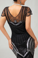 Load image into Gallery viewer, Sparkly Purple Bodycon Sequins Flapper Dress with Beading
