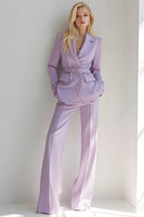 Load image into Gallery viewer, 2 Piece Lilac Notched Lapel Long Sleeves Prom Suits with Belt