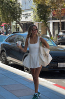 Load image into Gallery viewer, White Square Neck A Line Mini Dress