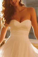 Load image into Gallery viewer, White A Line Chiffon Sweetheart Short Bachelorette Dress