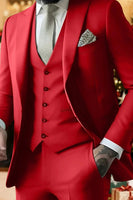 Load image into Gallery viewer, Sage 3 Piece Peak Lapel Single Breasted Men Prom Suits with Pockets