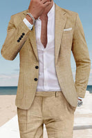 Load image into Gallery viewer, Sky Blue 2 Piece Single Breasted Men Prom Suits with Sleeves