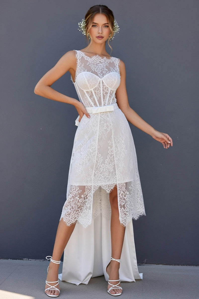 bridal shower dress corset Queendancer Women White Boho Lace Wedding Reception with Sash A Line Boat Neck Maxi Engagement Dress with Cape – queendancer Forest Green Bridesmaid Dress Corset bodice with structured Style:With Matching Shawl 夏