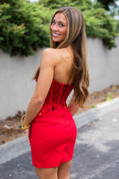 Load image into Gallery viewer, Sweetheart Green Sheath Corset Homecoming Dress