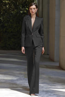 Load image into Gallery viewer, 2 Piece Lilac Satin Floral Peak Lapel Business Suits