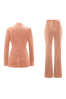 Load image into Gallery viewer, 2 Piece Sparkly Dark Green Single Breasted Peak Lapel Women Prom Suits