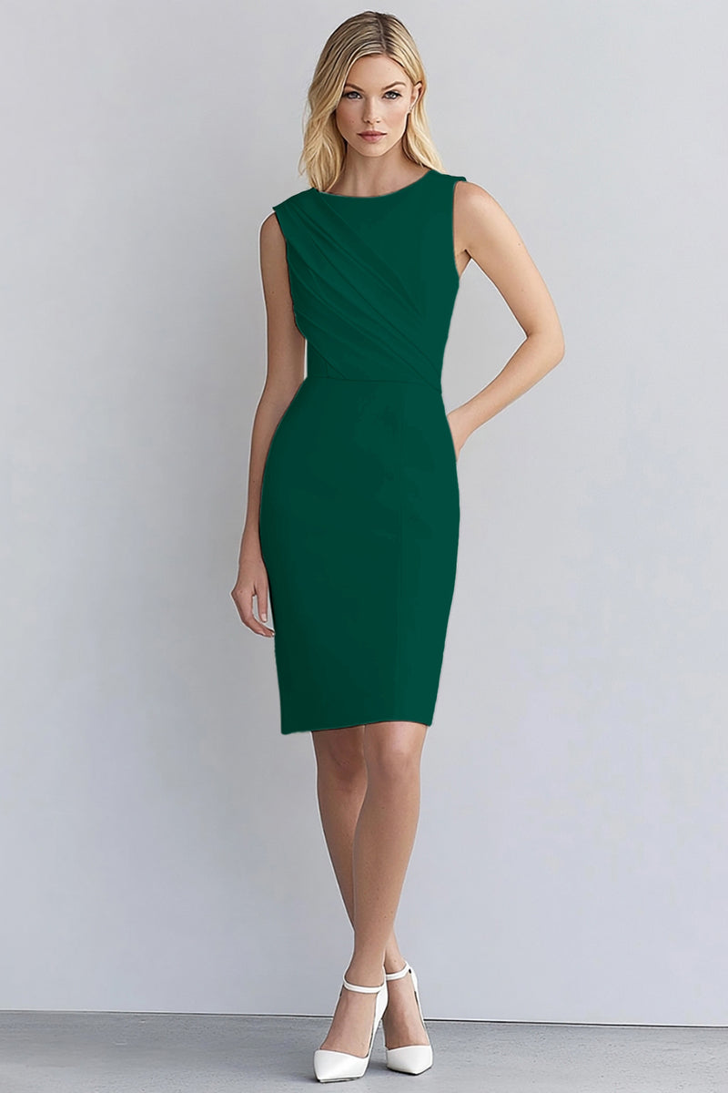 Load image into Gallery viewer, Ivory Bodycon Sleeveless Ruched Short Work Dress