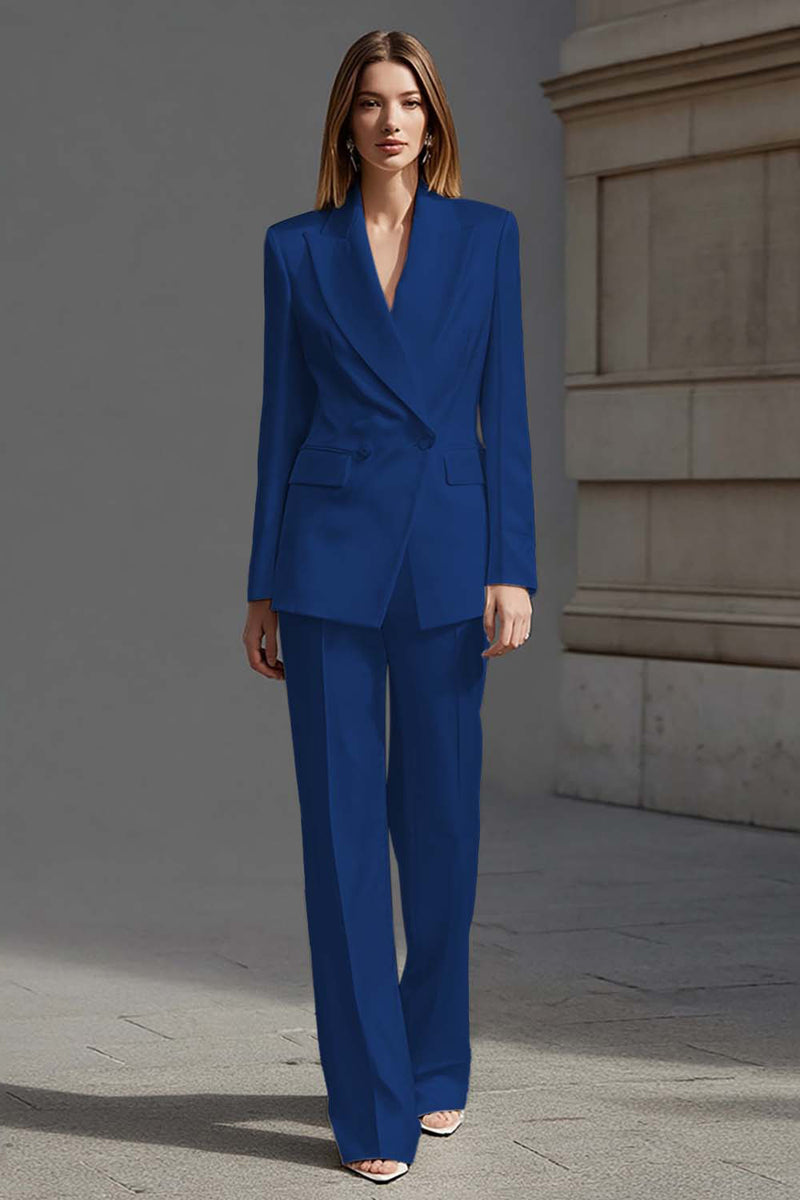 Load image into Gallery viewer, 2 Piece Ivory Double Breasted Peak Lapel Business Suits