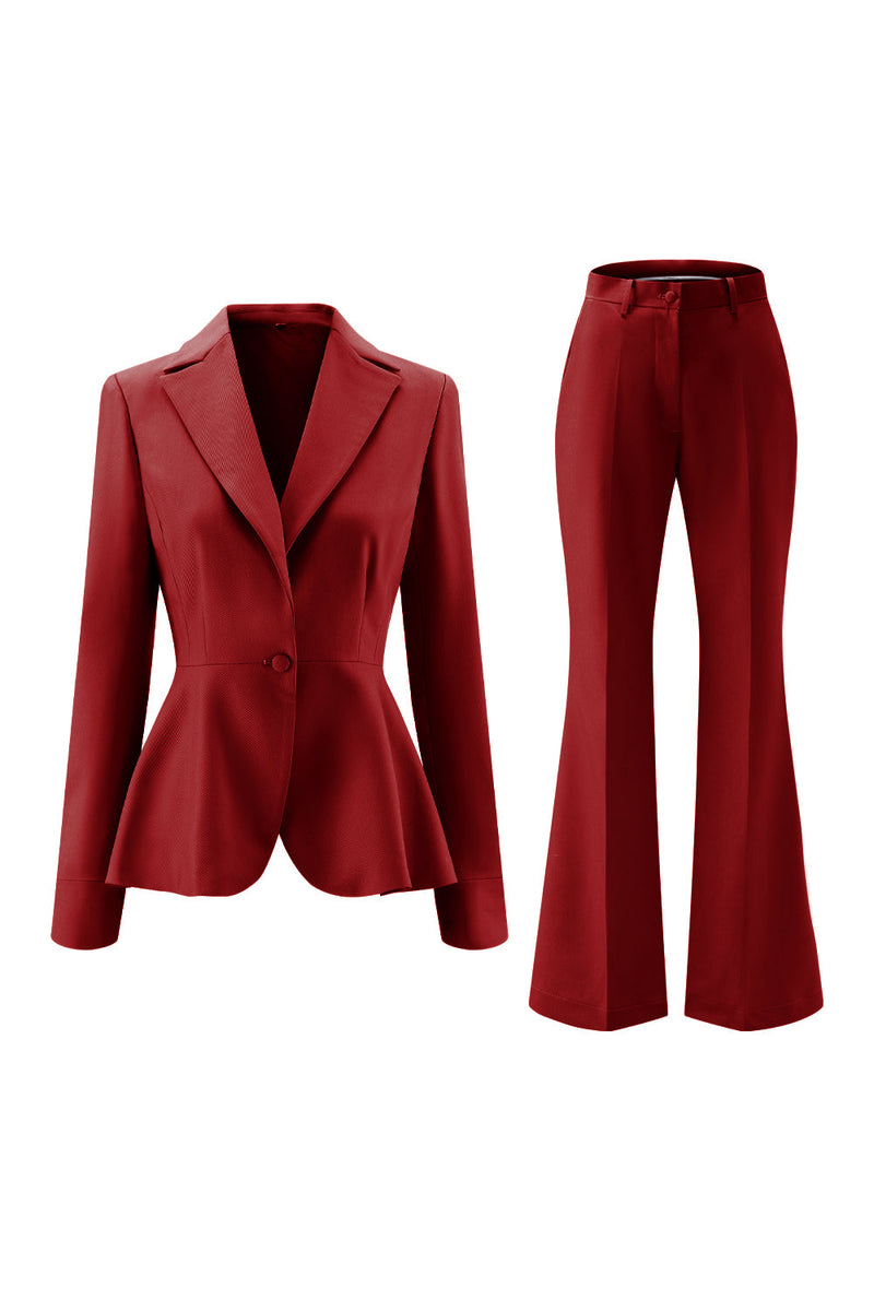 Load image into Gallery viewer, 2 Piece Grey Green One Button Notched Lapel Women Prom Suits