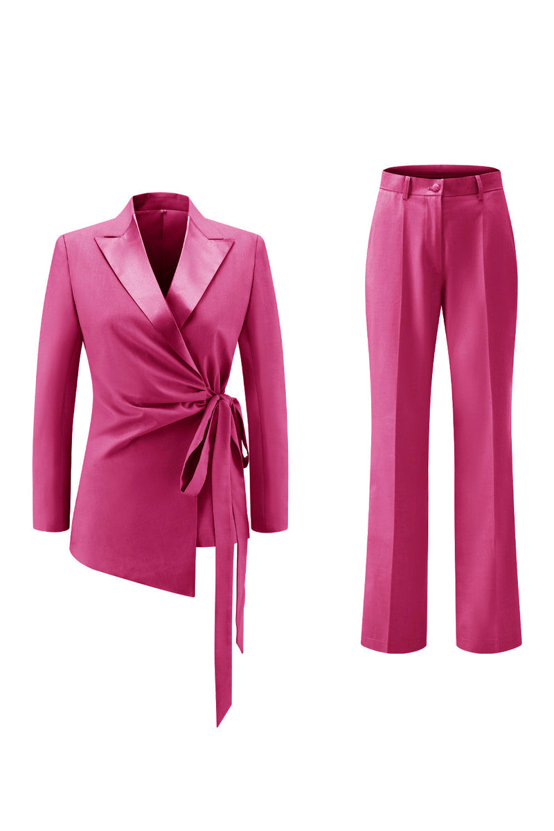 Load image into Gallery viewer, 2 Piece Lilac Peak Lapel Long Sleeves Women Prom Suits with Sash