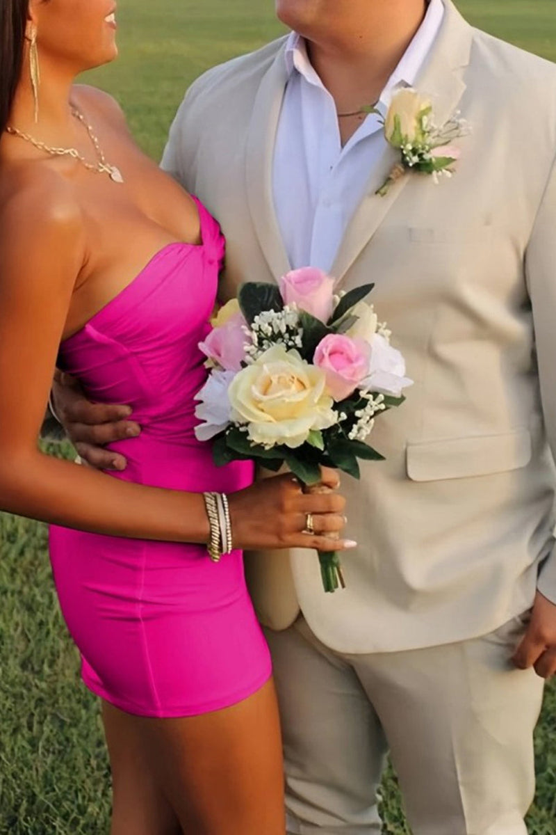 Load image into Gallery viewer, Lilac Bodycon Sweetheart Short Prom Dress with Keyhole