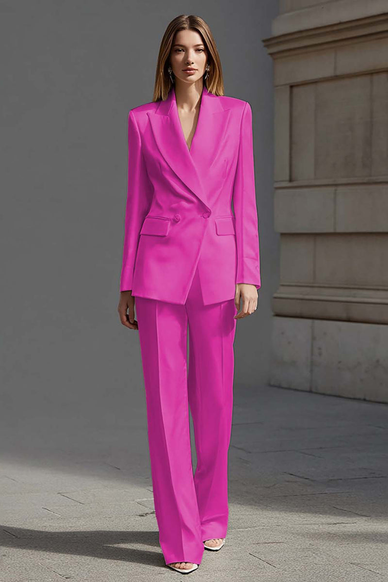 Load image into Gallery viewer, 2 Piece Ivory Double Breasted Peak Lapel Business Suits