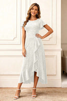 Load image into Gallery viewer, Glitter Black Round Neck A Line Long Holiday Party Dress with Sleeves