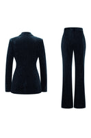 Load image into Gallery viewer, 2 Piece Sparkly Dark Green Single Breasted Peak Lapel Women Prom Suits