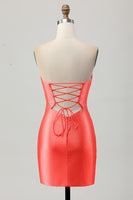 Load image into Gallery viewer, Sparkly Fuchsia Sweetheart Keyhole Tight Short Beaded Homecoming Dress