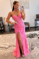 Load image into Gallery viewer, Mermaid Sweetheart Side Slit Long Prom Dress with Appliques