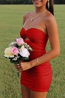 Load image into Gallery viewer, Lilac Bodycon Sweetheart Short Prom Dress with Keyhole