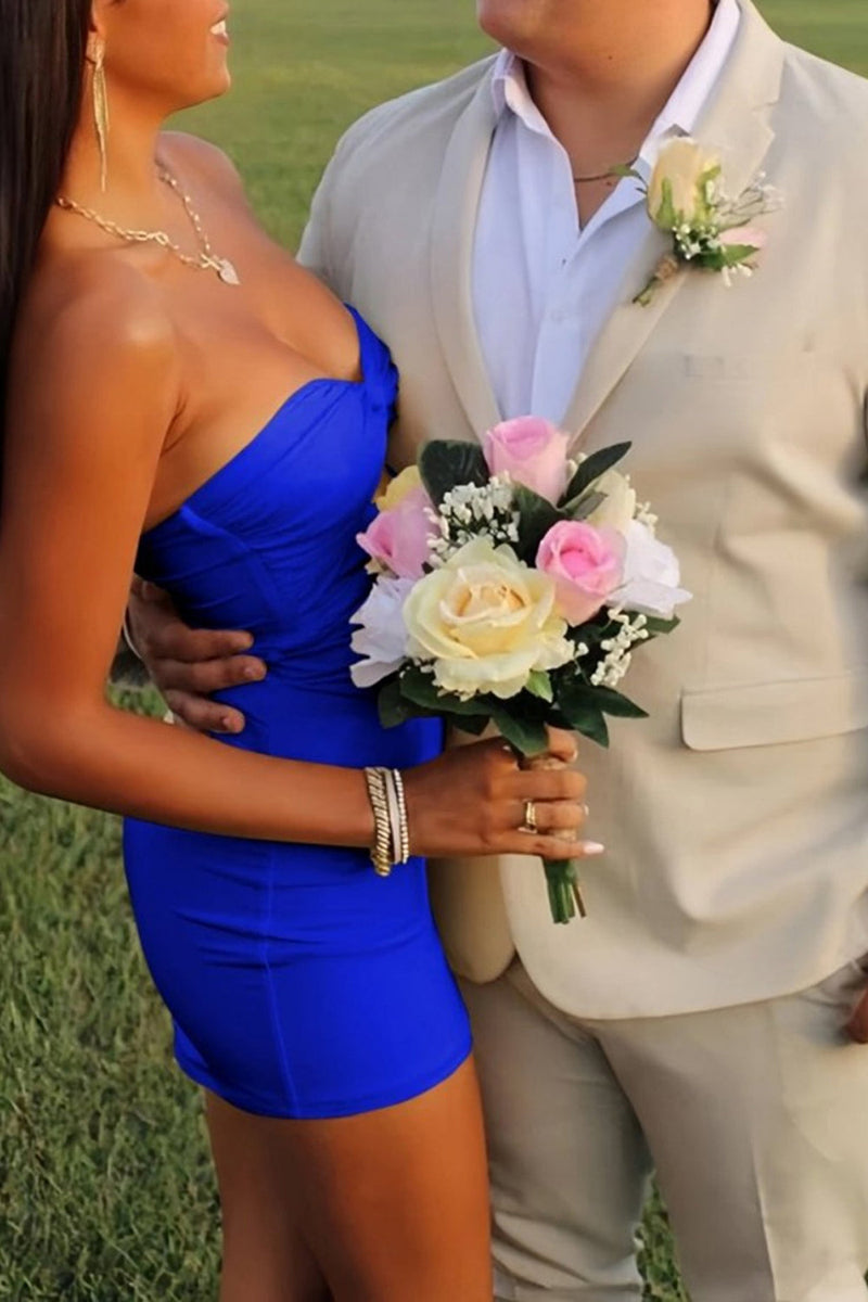 Load image into Gallery viewer, Lilac Bodycon Sweetheart Short Prom Dress with Keyhole