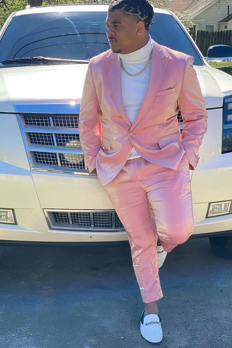 Pink Slim Fit Prom Party Suit One Button New Arrival Men Suit