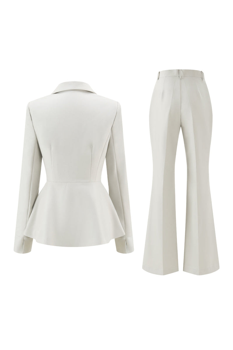 Load image into Gallery viewer, 2 Piece Grey Green One Button Notched Lapel Women Prom Suits