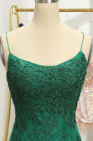 Load image into Gallery viewer, Spaghetti Straps Red Beaded Homecoming Dress with Lace