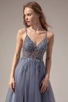 Load image into Gallery viewer, Spaghetti Straps Long Prom Dress With Slit