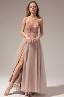Load image into Gallery viewer, Spaghetti Straps Long Prom Dress With Slit