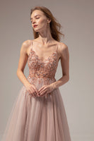 Load image into Gallery viewer, Spaghetti Straps Long Prom Dress With Slit