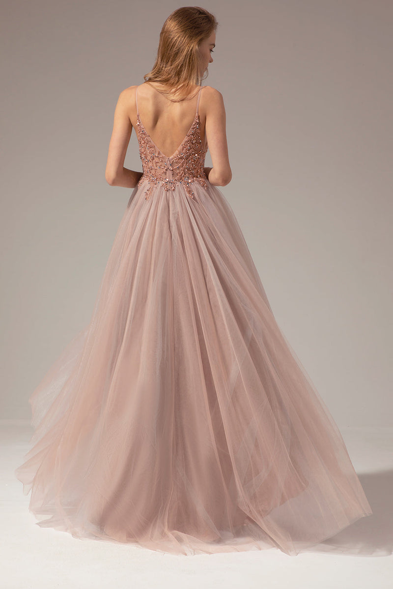 Load image into Gallery viewer, Spaghetti Straps Long Prom Dress With Slit