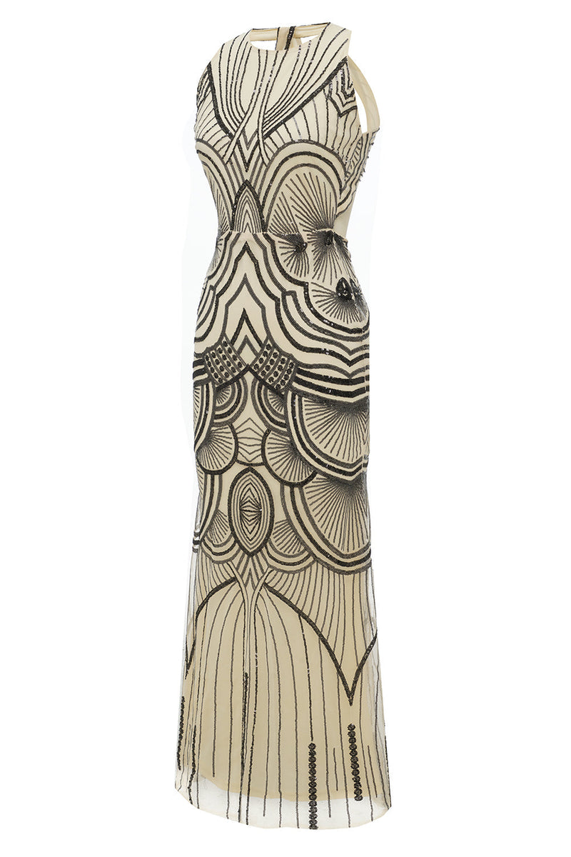 1920s backless flapper dress Queendancer Women Black Ivory Sheath Formal Party Vintage Party Dress – queendancer Elyna Slinky Halter Maxi Column Pink Dresses Length Size:18W-20W
