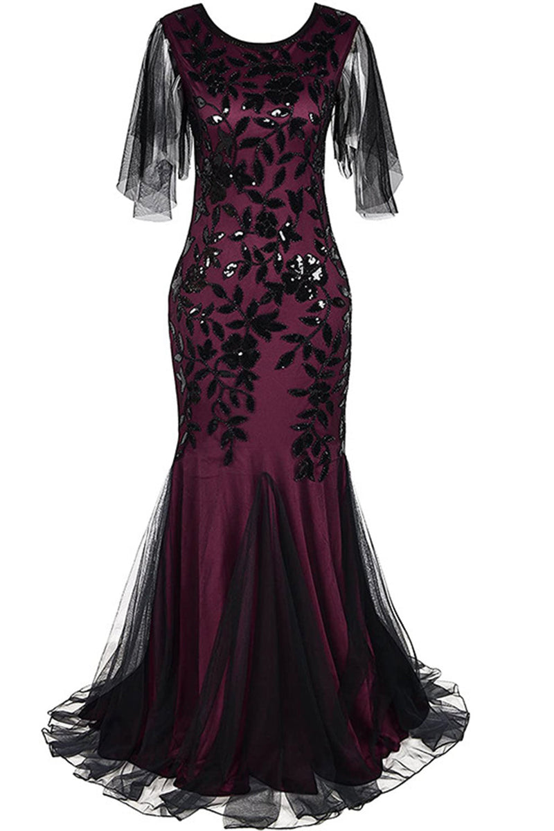 Queendancer Women Plus Size Sparkly Black Burgundy Roaring 20s Long 1920s Flapper Dress Sequin Great Gatsby Dress queendancer Queendancer Women Plus Size Sparkly Black Burgundy Roaring 20s Long 1920s Flapper Dress Sequin Great Gatsby Dress queendancer