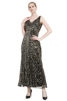 Load image into Gallery viewer, Sheath Black Pink Sequin V-Neck Formal Dress