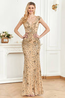 Load image into Gallery viewer, Light Blue Mermaid Appliqued Long Prom Dress