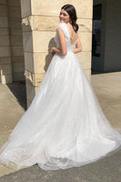 Load image into Gallery viewer, Sparkly A-Line Black Sequins Long Prom Dress with Slit