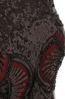 Load image into Gallery viewer, Red&Black 1920s Flapper Glitter Dresses