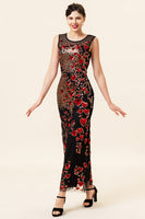 Load image into Gallery viewer, Sheath Round Neck Dark Green Love Heart Beaded Formal Dress