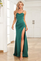 Load image into Gallery viewer, Royal Blue Spaghetti Straps Mermaid Prom Dress