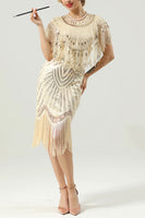 Load image into Gallery viewer, Gatsby Glitter Fringe 1920s Dress with Tassel