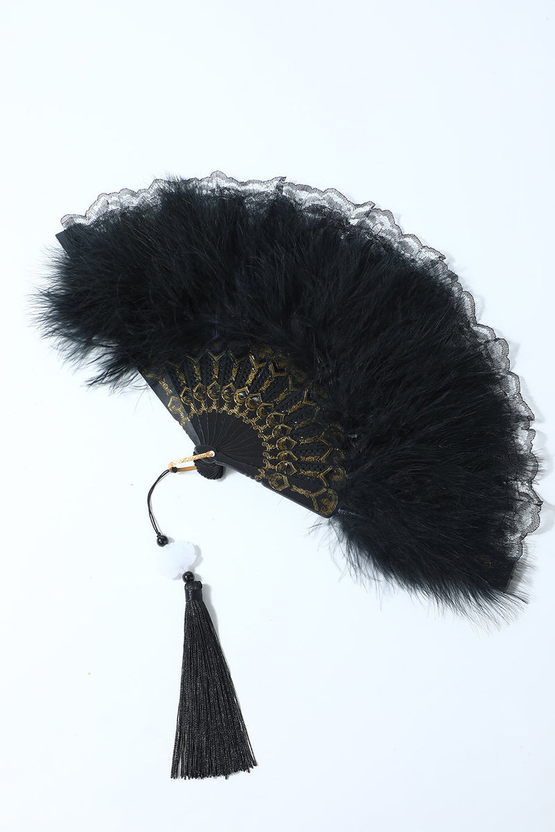 Load image into Gallery viewer, 1920s Feather Lace Fan