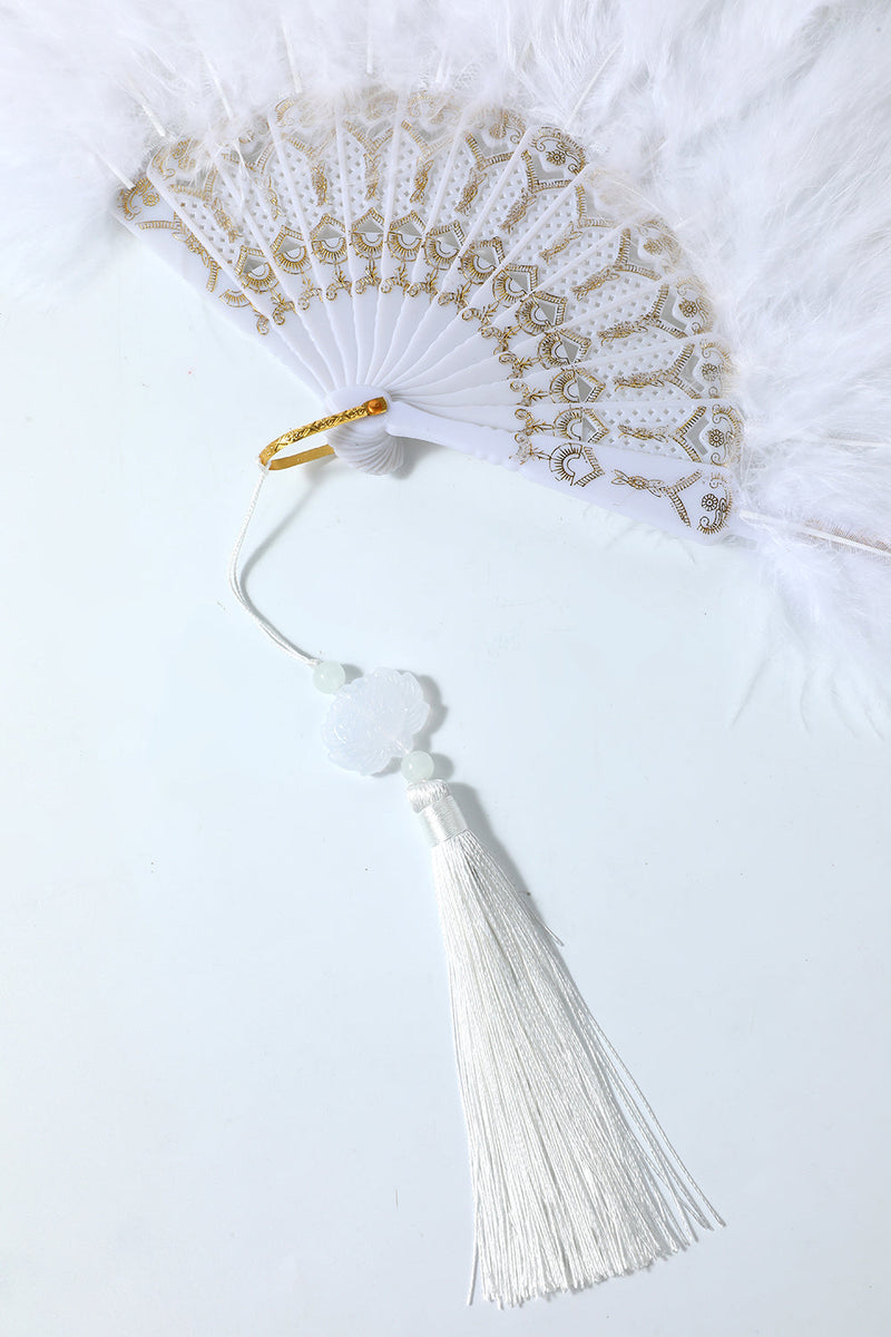 Load image into Gallery viewer, 1920s Feather Lace Fan