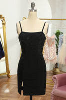 Load image into Gallery viewer, Fuchsia Sequins Lace-Up Tight Short Homecoming Dress