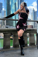 Load image into Gallery viewer, Pink Bodycon Sequined Homecoming Dress with Stars