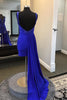 Load image into Gallery viewer, Spaghetti Straps Royal Blue Bodycon Homecoming Dress with Beading