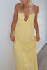 Load image into Gallery viewer, Yellow Strapless A Line Long Prom Dress
