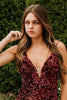 Load image into Gallery viewer, Royal Blue V-Neck Sequined Homecoming Dress with Criss Cross Back