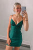Load image into Gallery viewer, Black Bodycon Lace Up Short Homecoming Dress with Beading