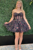 Load image into Gallery viewer, A-Line Lilac Sweetheart Floral Printed Homecoming Dress